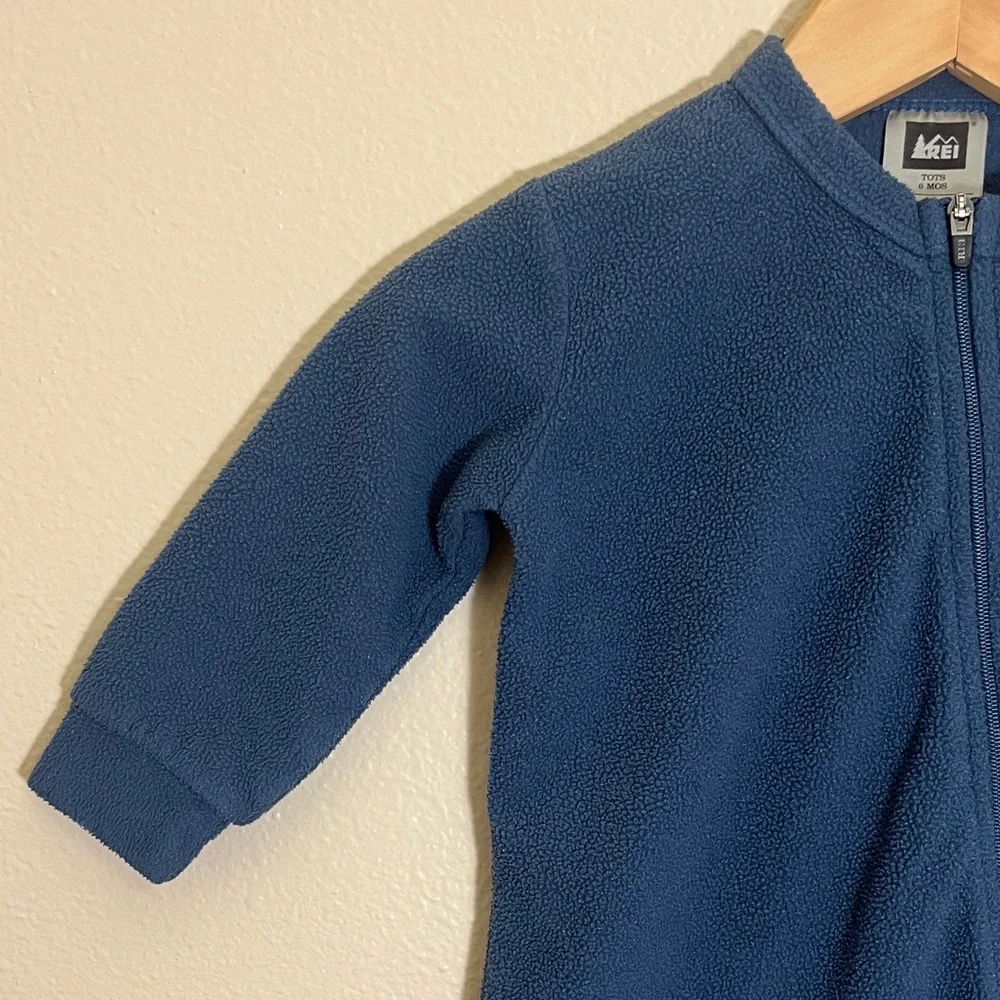 REI Blue Fleece One Piece Romper
